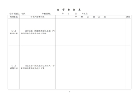 ISO内审检查记录表--车队内审检查表