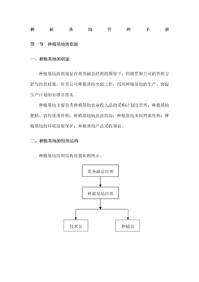 种植基地管理制度