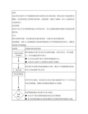 风险及问题改进机制