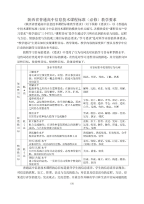 陕西省普通高中信息技术课程标准