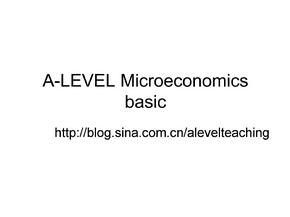 alevel economics 基础 讲义