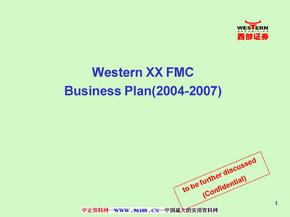 2480免费模板西部证券2004-2007年商业计划书