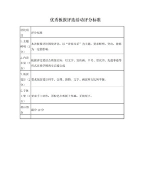 板报考评标准