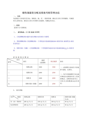 最终销售绩效方案word参考模板