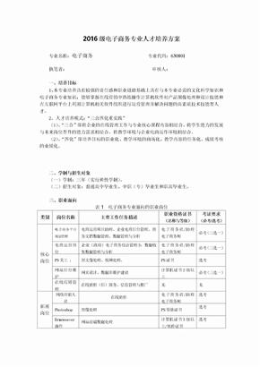 电子商务 人才培养方案