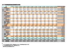电商项目经营预算分析表 非常好的预算表