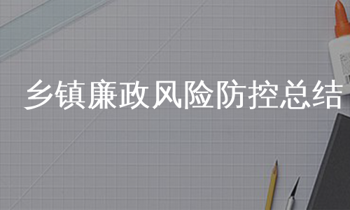 乡镇廉政风险防控总结