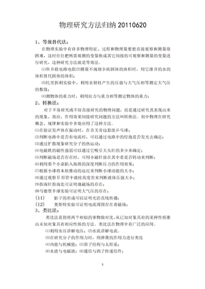 各种研究方法总结