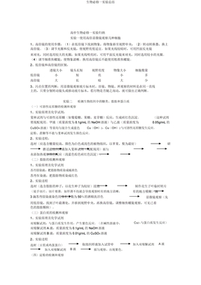 生物必修一实验总结