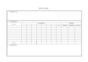 销售月报表