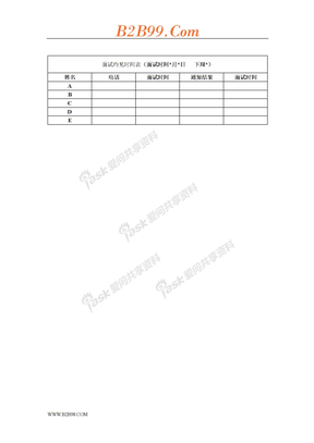 人力资源管理表格大全20031113142415