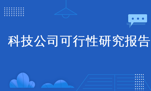 科技公司可行性研究报告