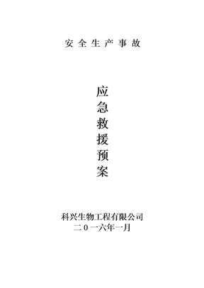 企业应急救援预案范本