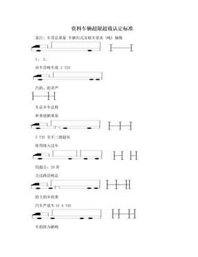 资料车辆超限超载认定标准