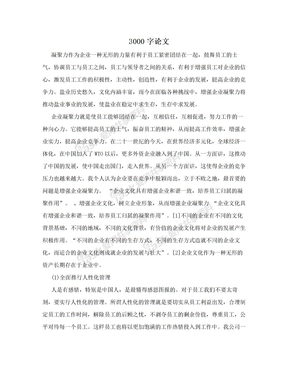 3000字论文