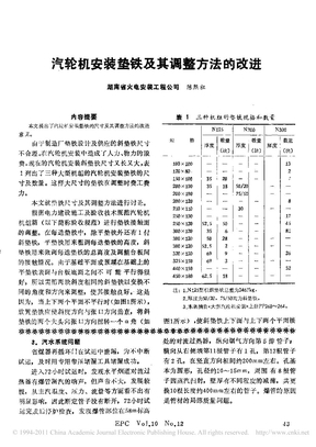 汽轮机安装垫铁及其调整方法的改进（阅）