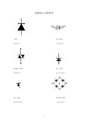 各种电子元件符号_各种电子元件符号