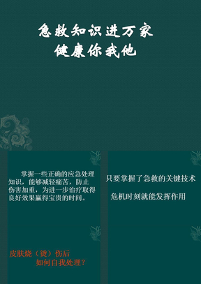 社区现场救护科普知识讲座