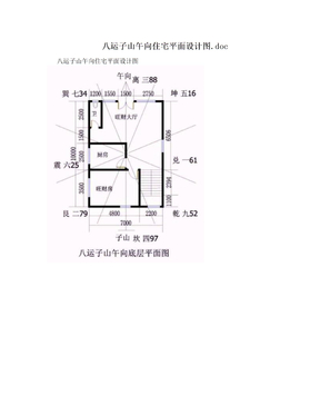 八运子山午向住宅平面设计图.doc