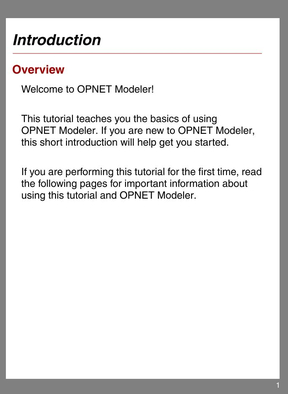 opnet入学教程 Welcome to OPNET Modeler