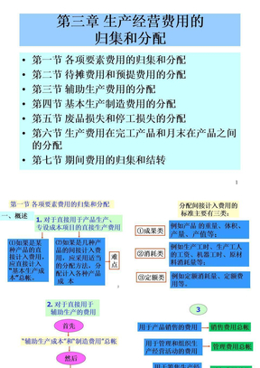 第三章 费用要素归集和分配