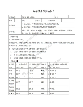 溶液酸碱性的检验实验报告1