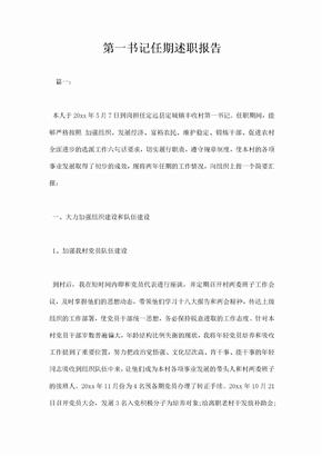 第一书记任期述职报告