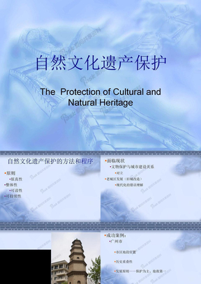 自然文化遗产保护的基本方法和程序