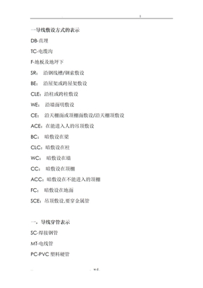 电气线路敷设方式