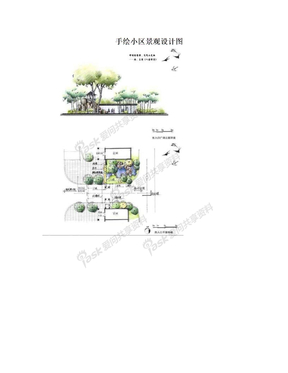 手绘小区景观设计图