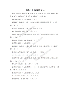 [设计]必须汽蚀余量(m)