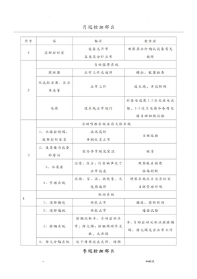 消防维保记录表格模板