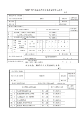 电缆沟检验批