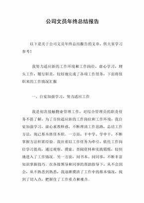 公司文员年终总结报告