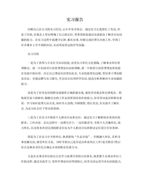 实习报告 3000字