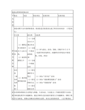 信息技术远程培训研修总结