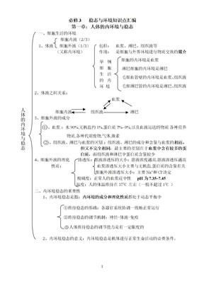 生物必修三知识点汇编