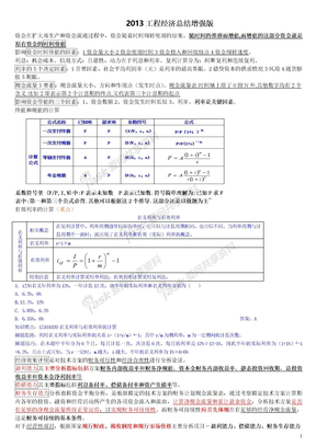 2013一级建造师《经济》要点学习笔记