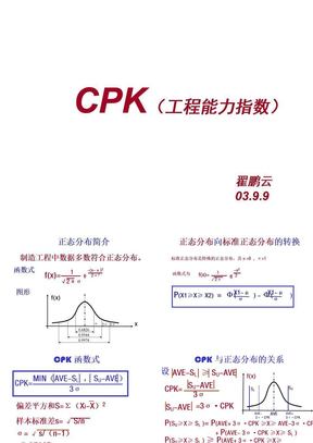 CPK(工程能力指数)