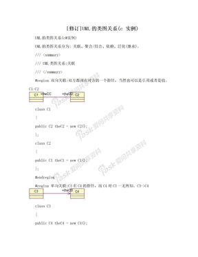 [修订]UML的类图关系(c 实例)