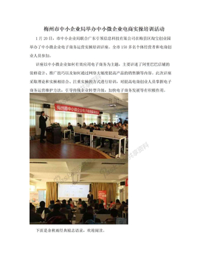 梅州市中小企业局举办中小微企业电商实操培训活动