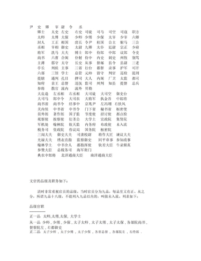 中国古代官职一览表