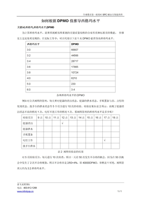 如何根据DPMO值推导西格玛水平