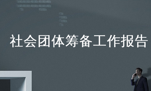 社会团体筹备工作报告