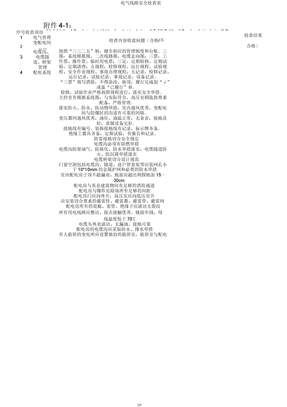 电气线路安全检查表