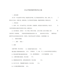 班级管理评比方案