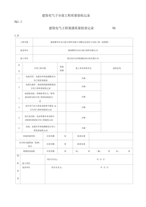 电气工程竣工验收表格