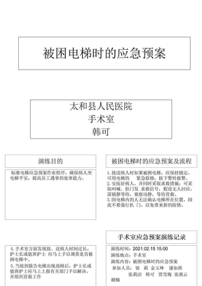 被困电梯时的应急预案及流程