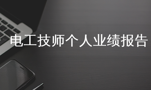 电工技师个人业绩报告