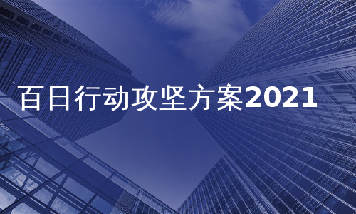 百日行动攻坚方案2021